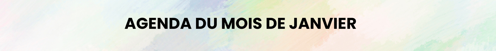 Agenda janvier