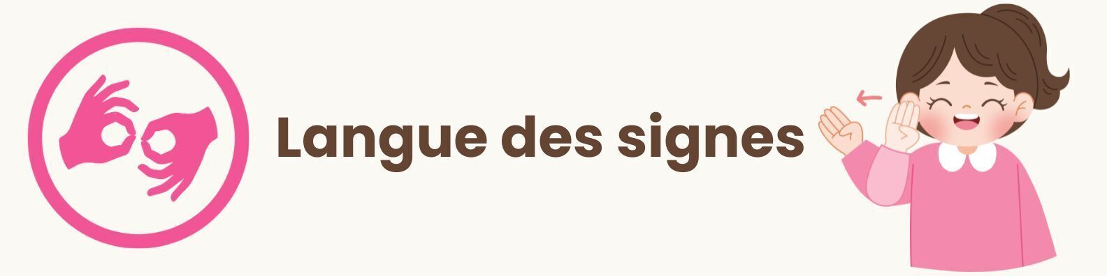 Bannière langue des signes