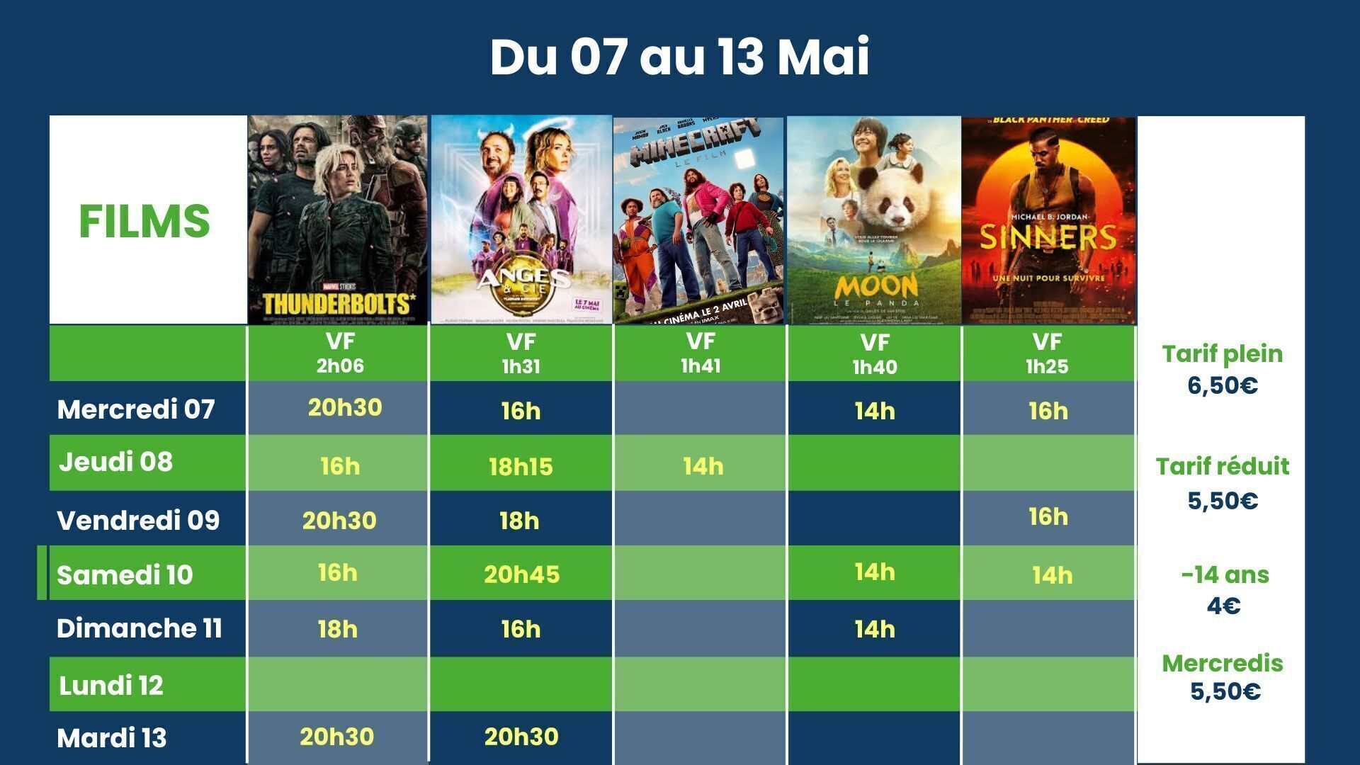 programme ciné mai