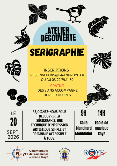 Atelier découverte de la Sérigraphie