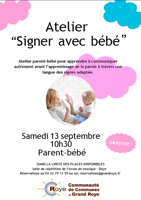 Atelier Signer avec Bébé du 13 septembre 2025