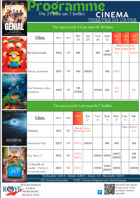 programme ciné juin-7 juillet